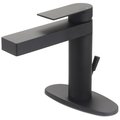 Olympia Single Handle Lavatory Faucet in Matte Black L-6002-WD-MB